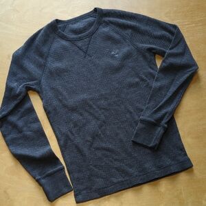 American Eagle Outfitters Men's Crewneck Waffle Knit Sweater - Charcoal Gray